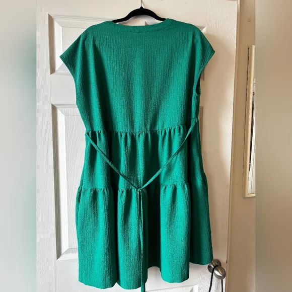 Calvin Klein Green Empire Shift Dress - Picture 3 of 3